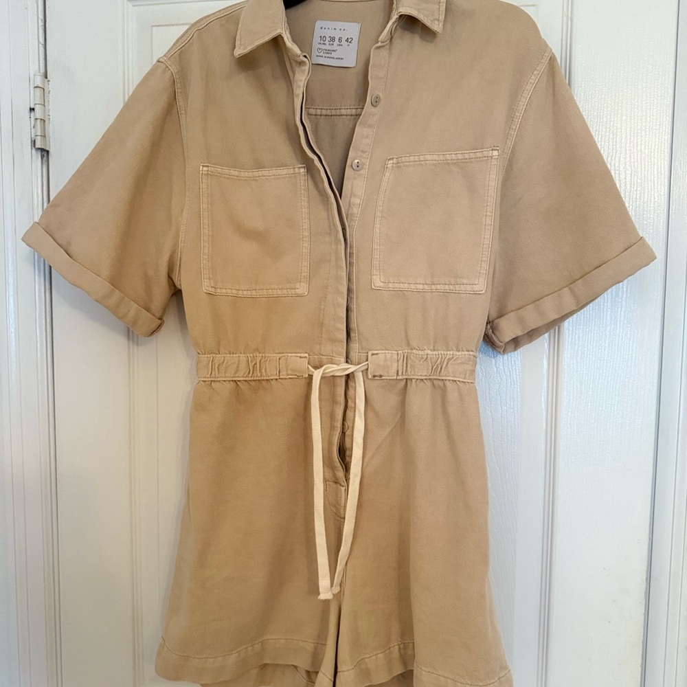Primark Light Tan Denim Short one piece